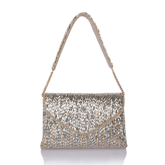 Champagne gold clutch