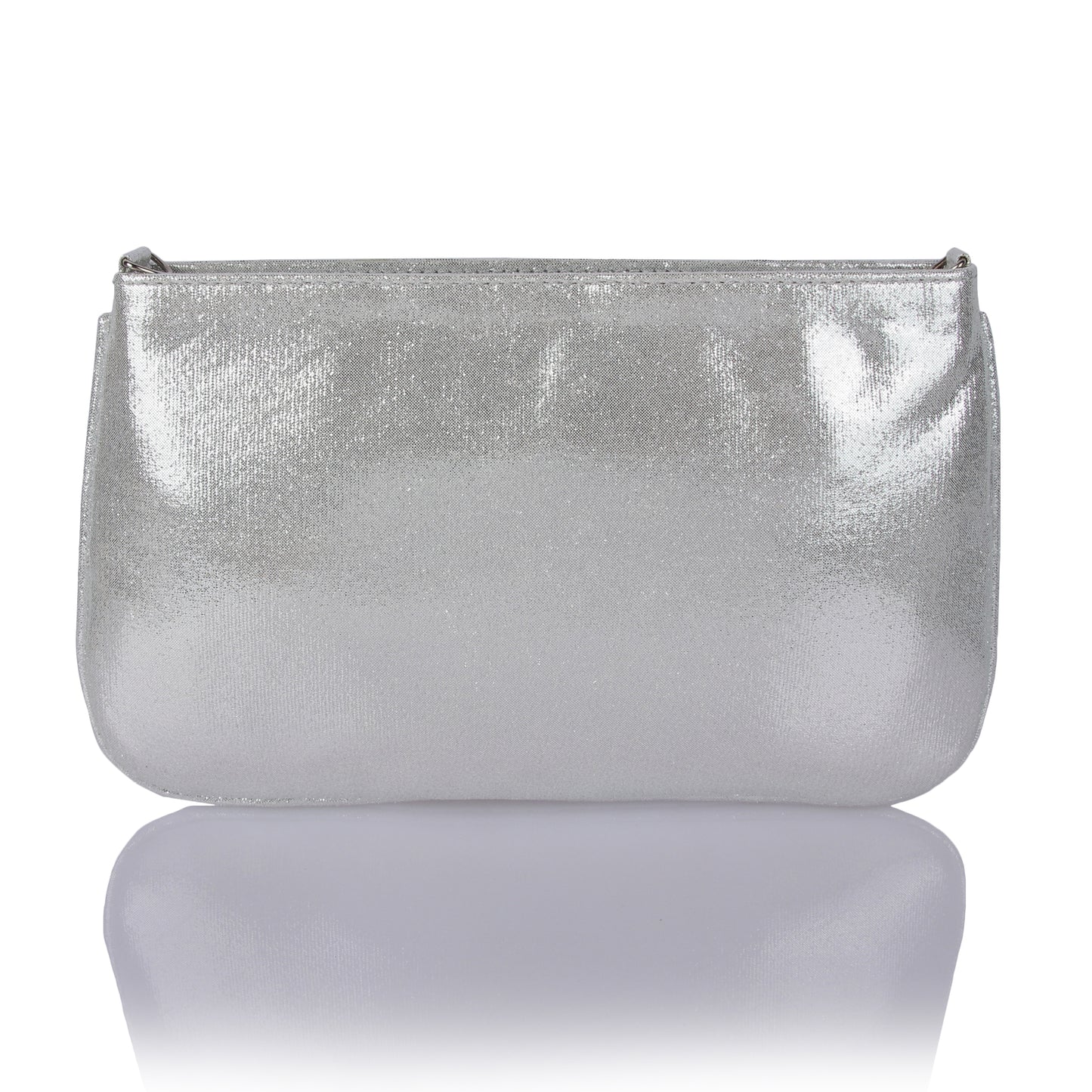 Celeste Silver clutch