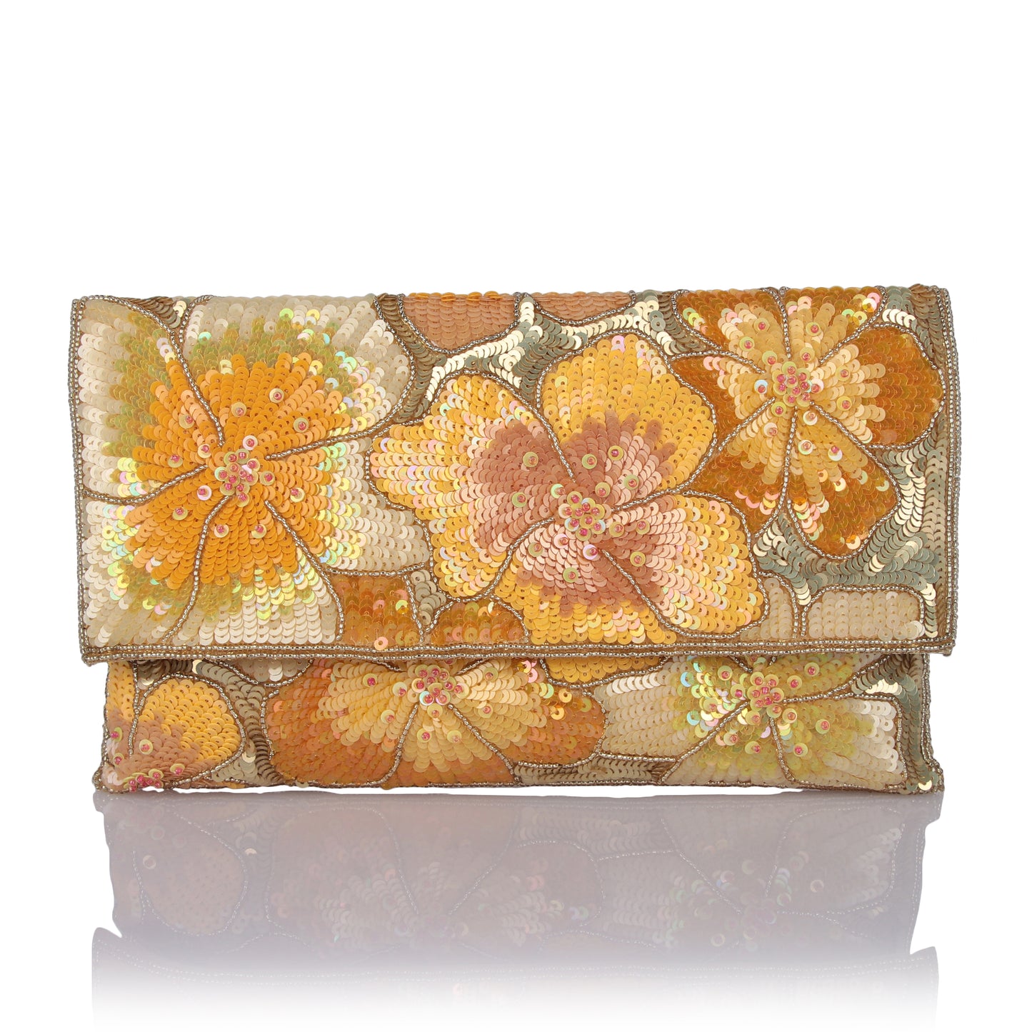Halo flower clutch