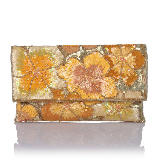 Halo flower clutch
