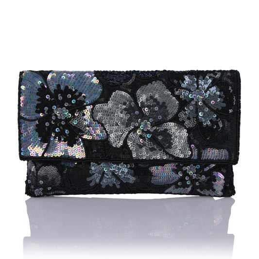 Midnight charm clutch