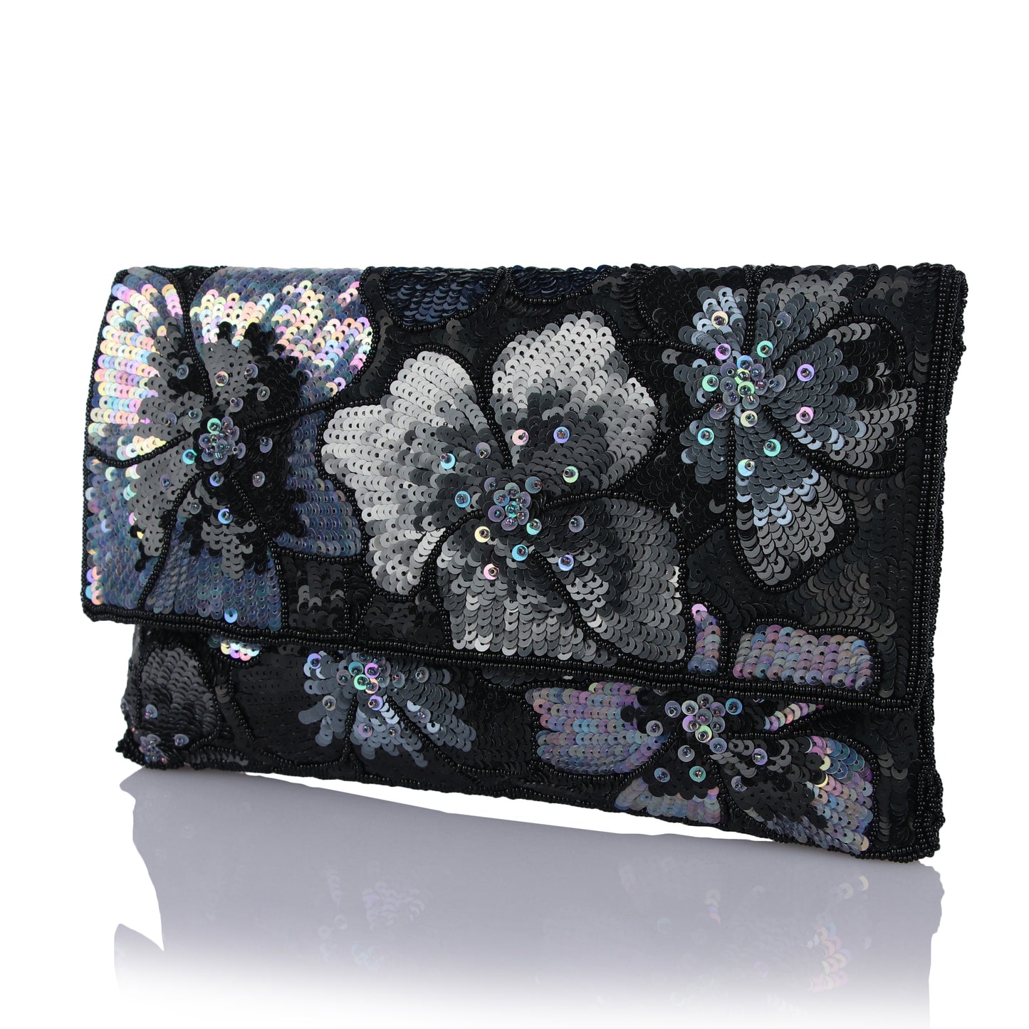 Midnight charm clutch