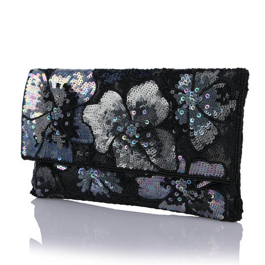 Midnight charm clutch