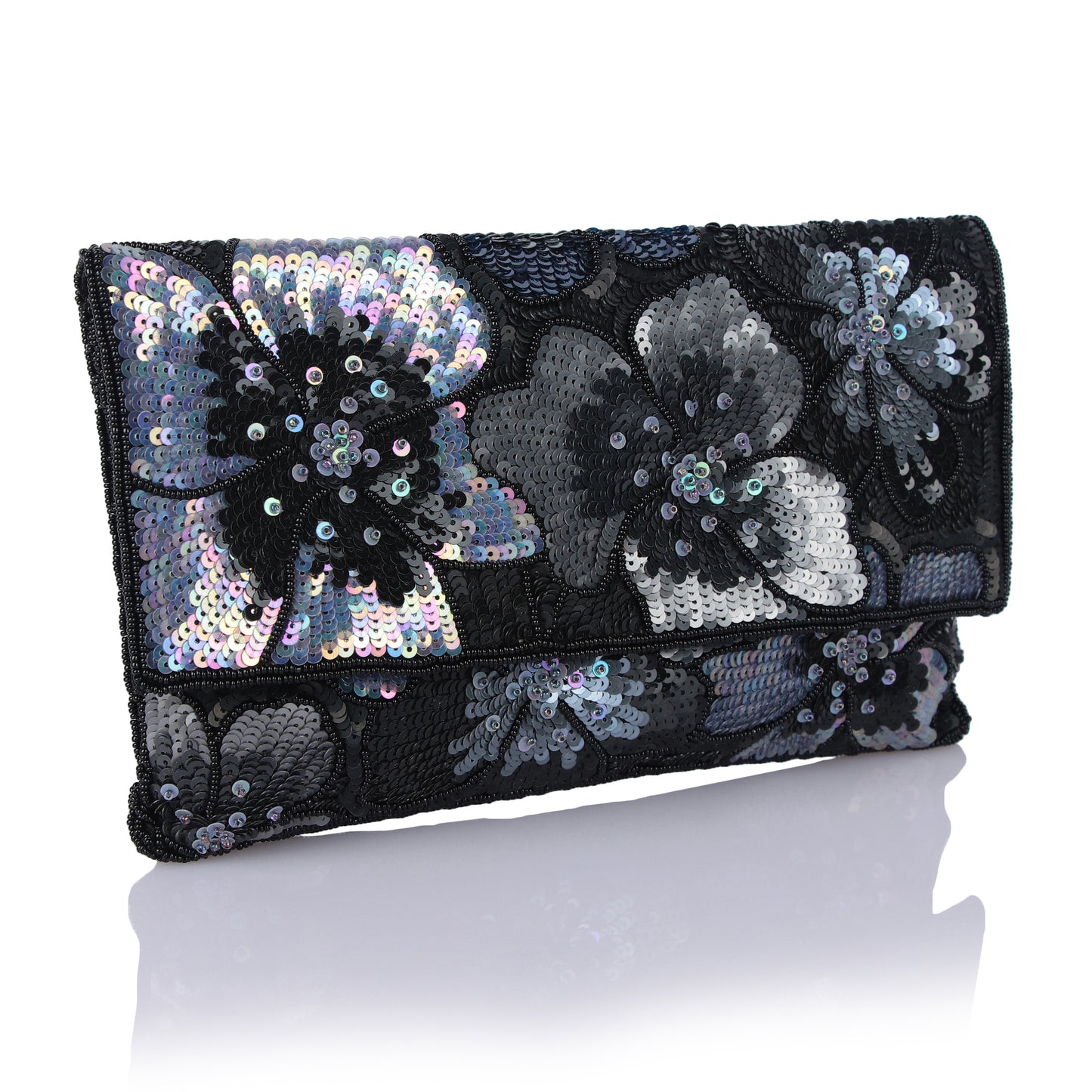 Midnight charm clutch