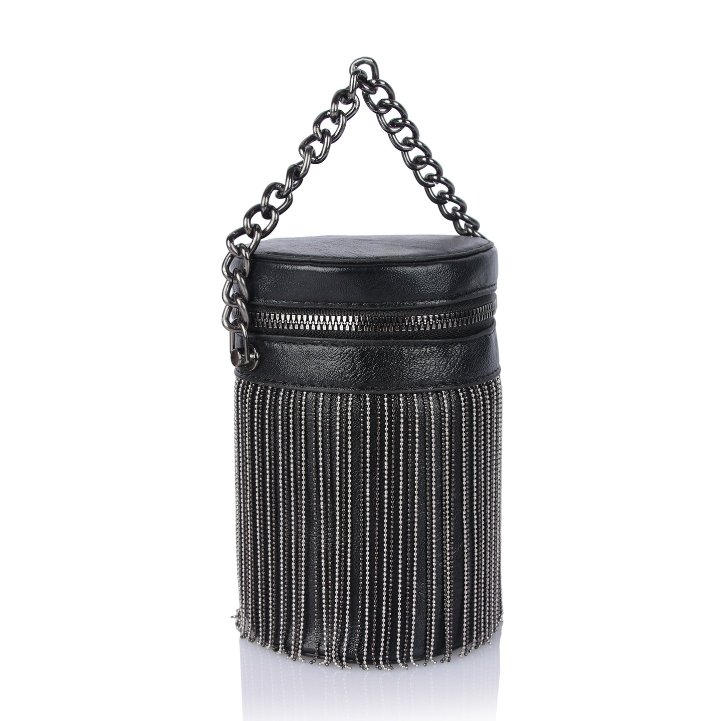 Zingy black bucket bag