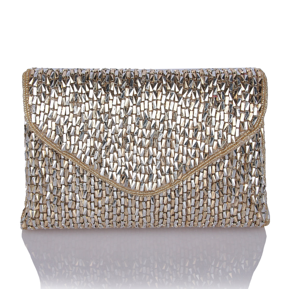 Champagne gold clutch