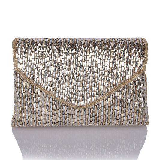 Champagne gold clutch