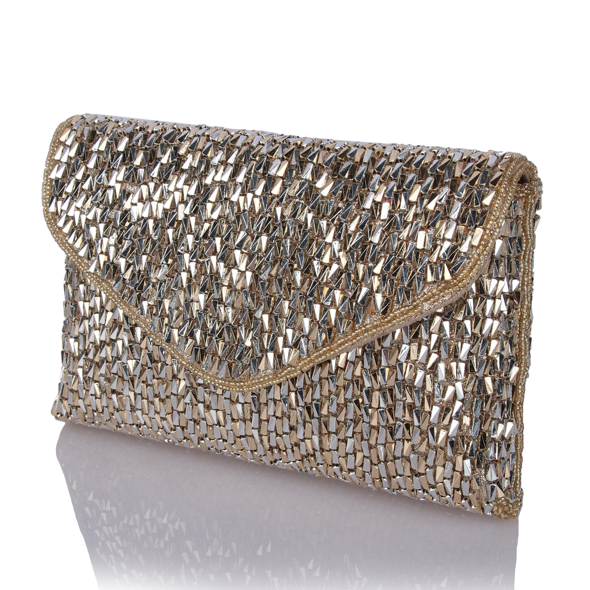 Champagne gold clutch