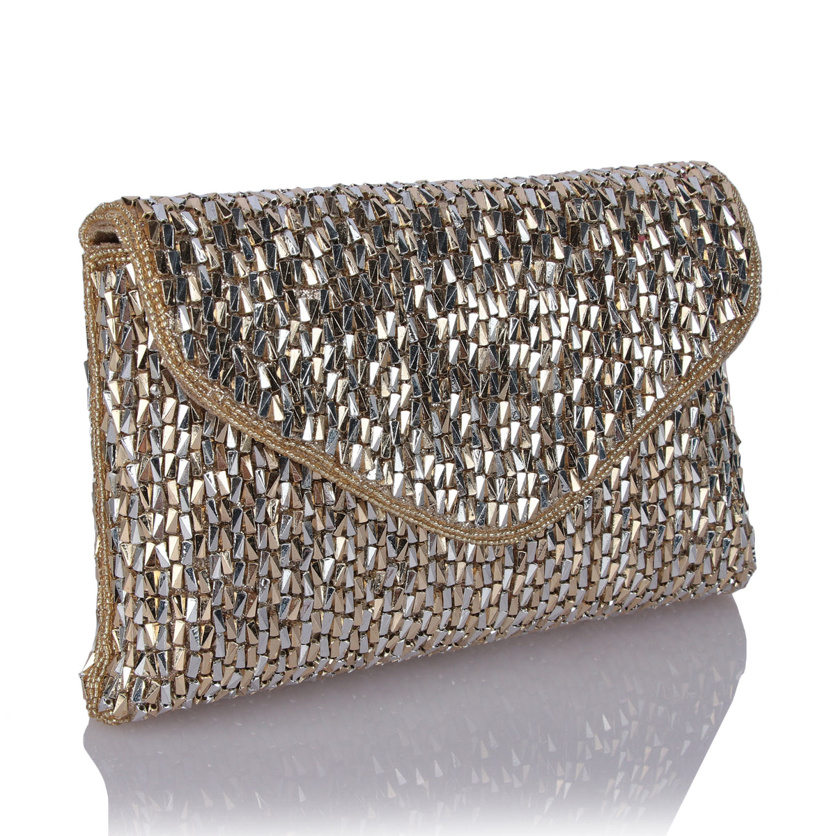 Champagne gold clutch