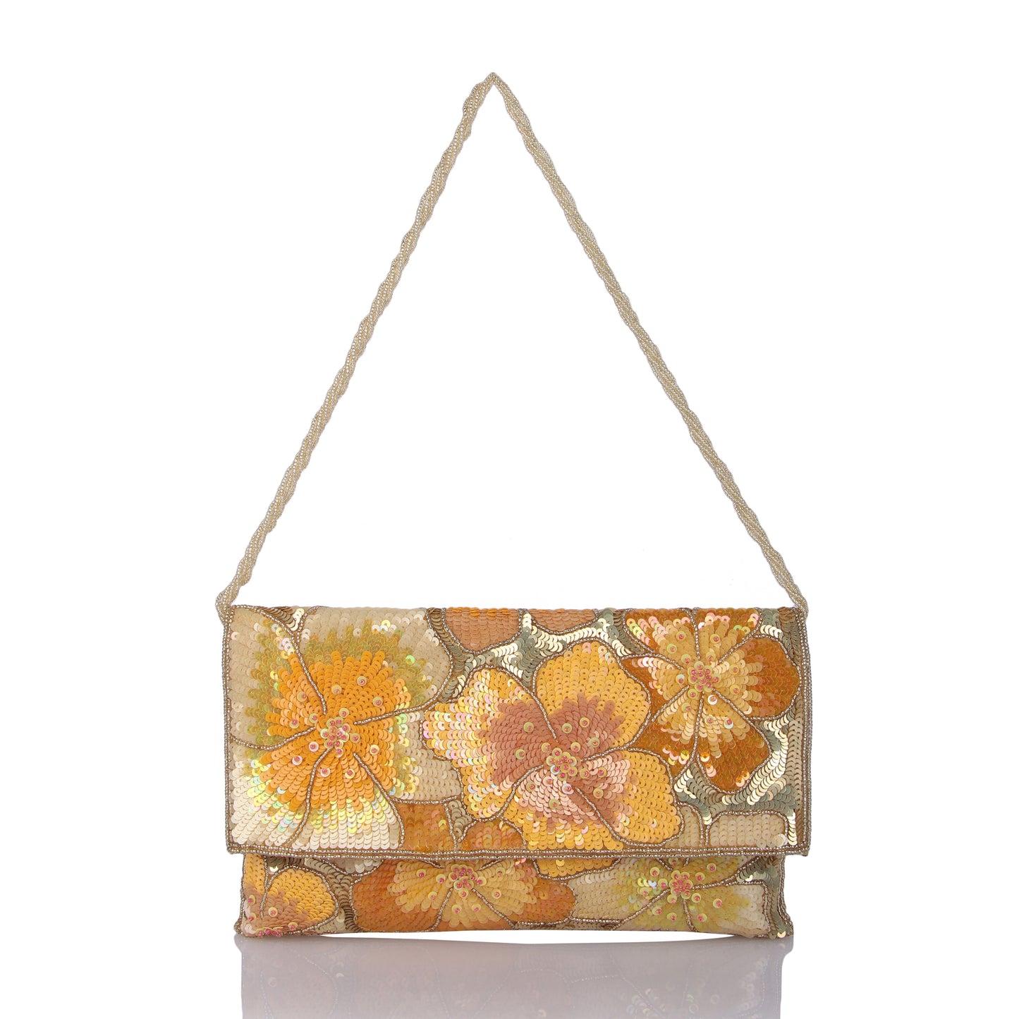 Halo flower clutch