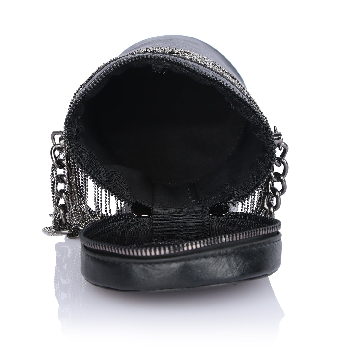 Zingy black bucket bag