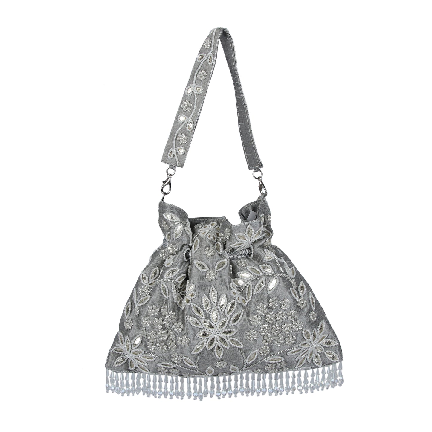 Eira silver potli bag