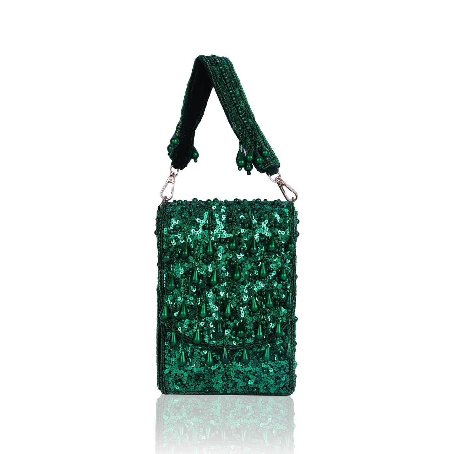 Green bling mobile sling