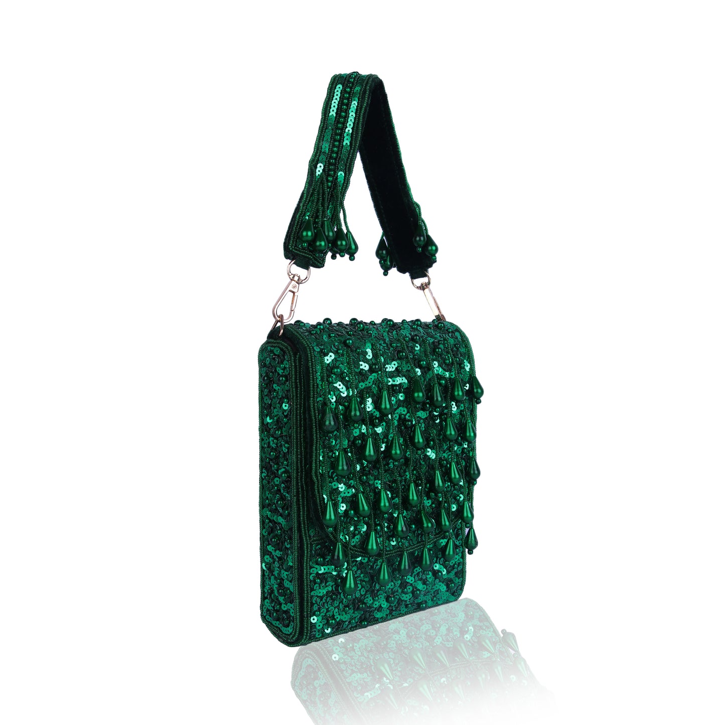 Green bling mobile sling