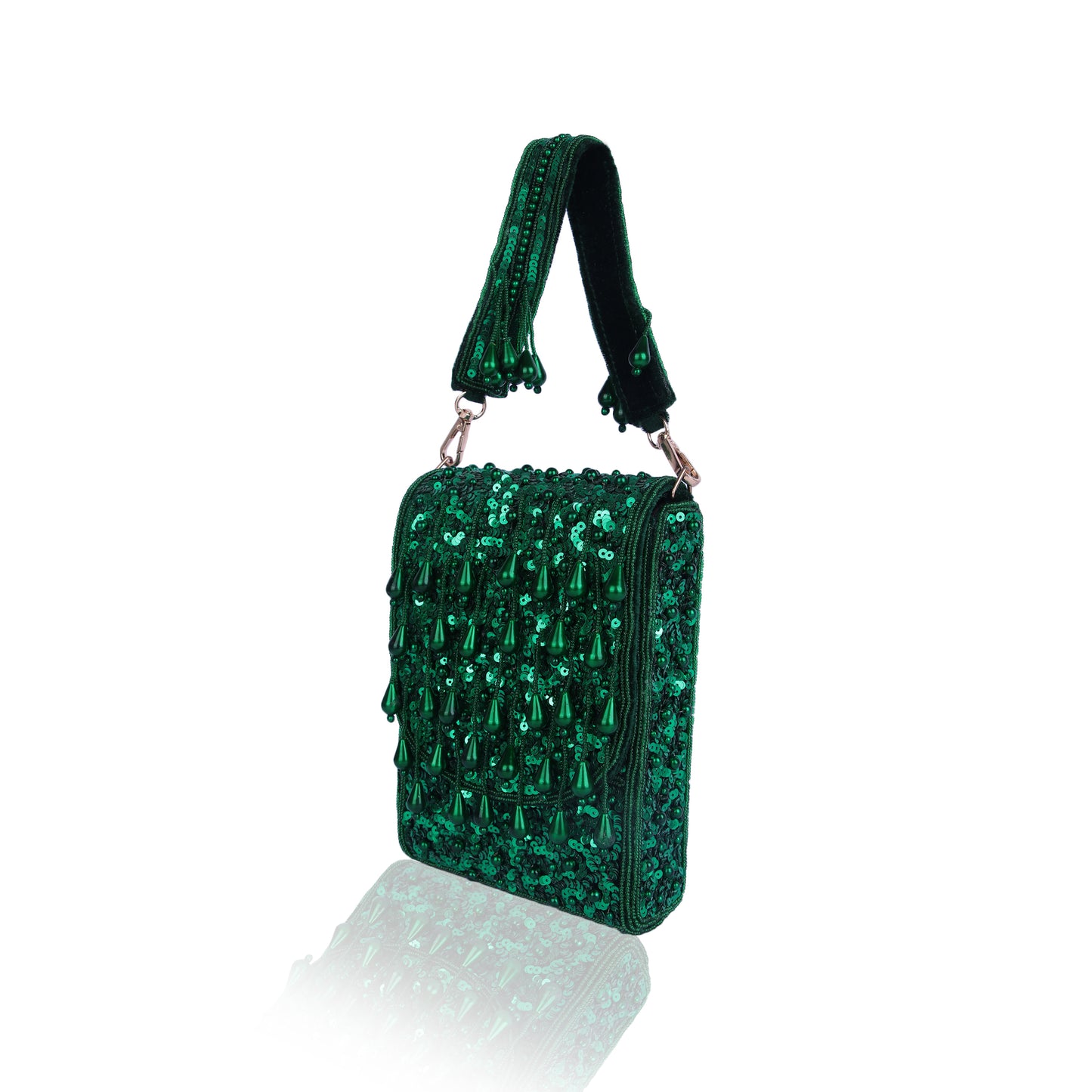 Green bling mobile sling