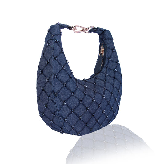 Cris Cros blue denim bag