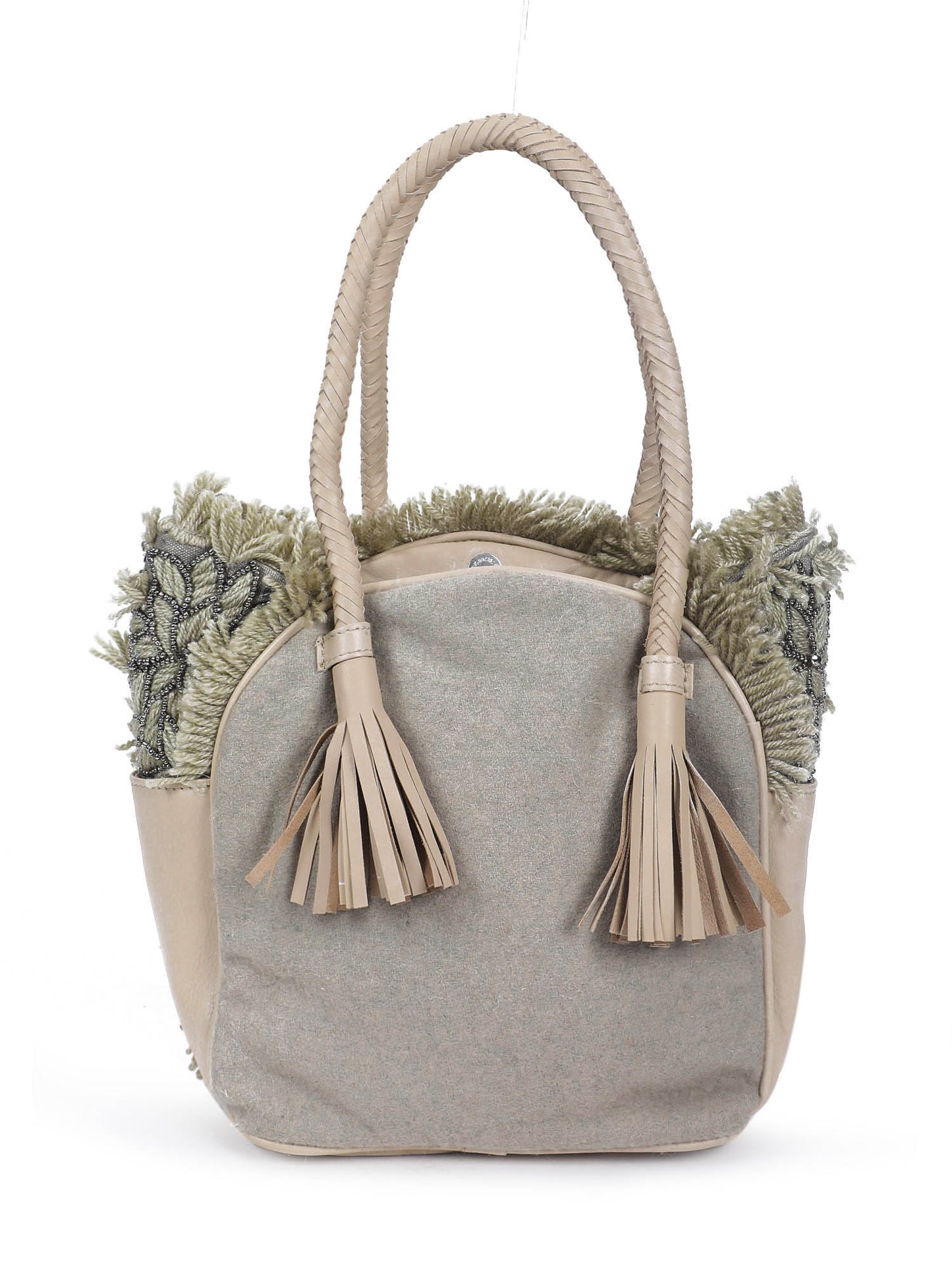 Wool Boho Tote Bag