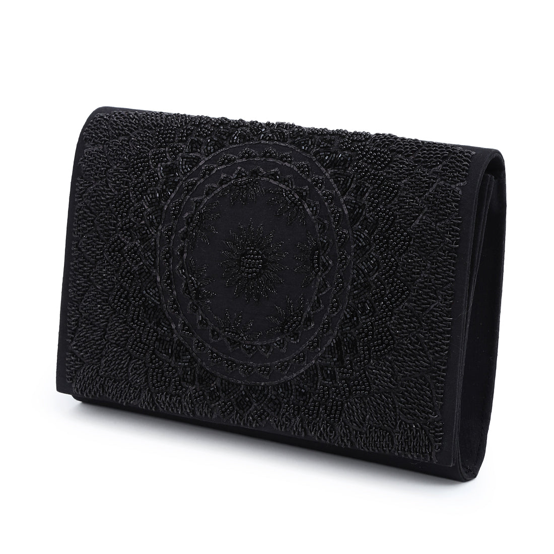 Black on black clutch