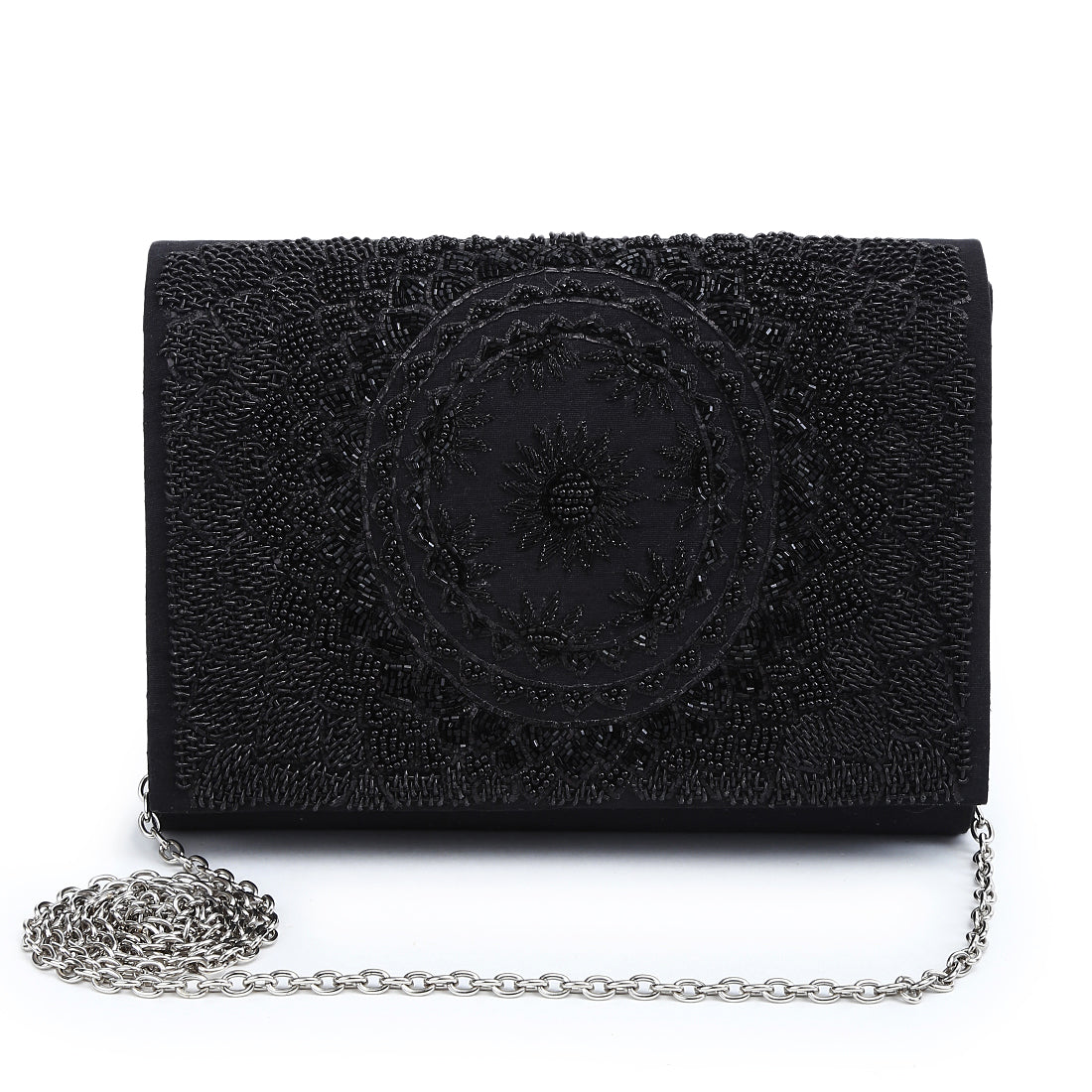 Black on black clutch