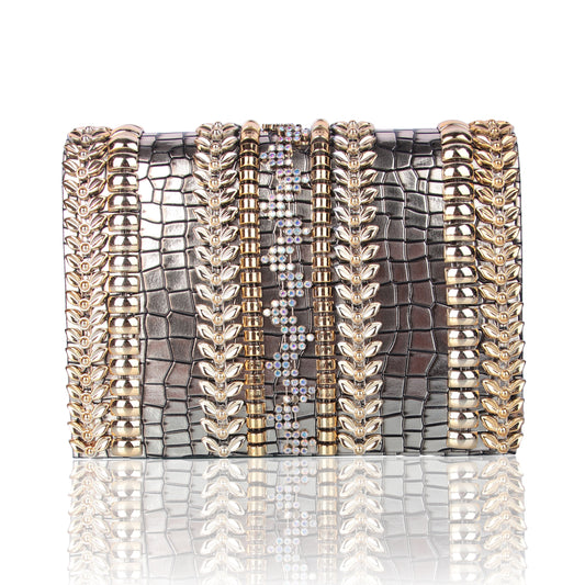 Firaaya snakeskin clutch