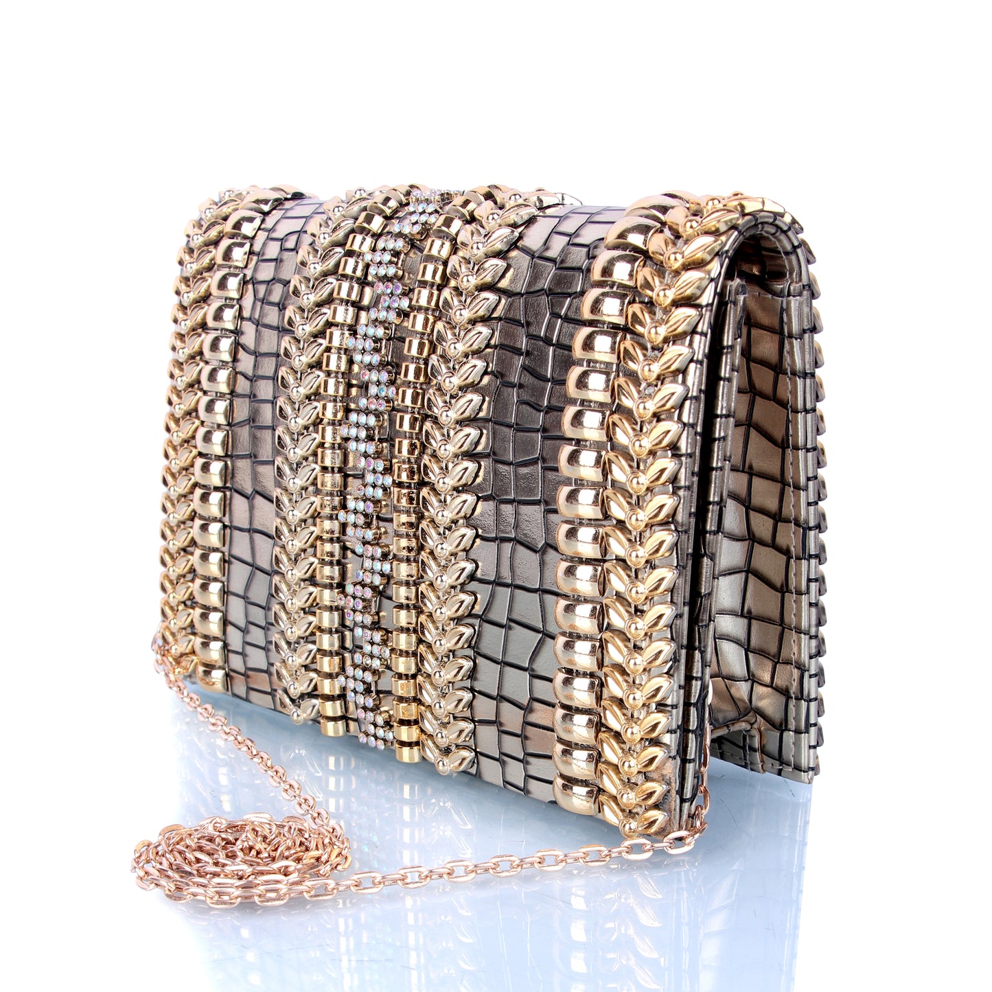 Firaaya snakeskin clutch