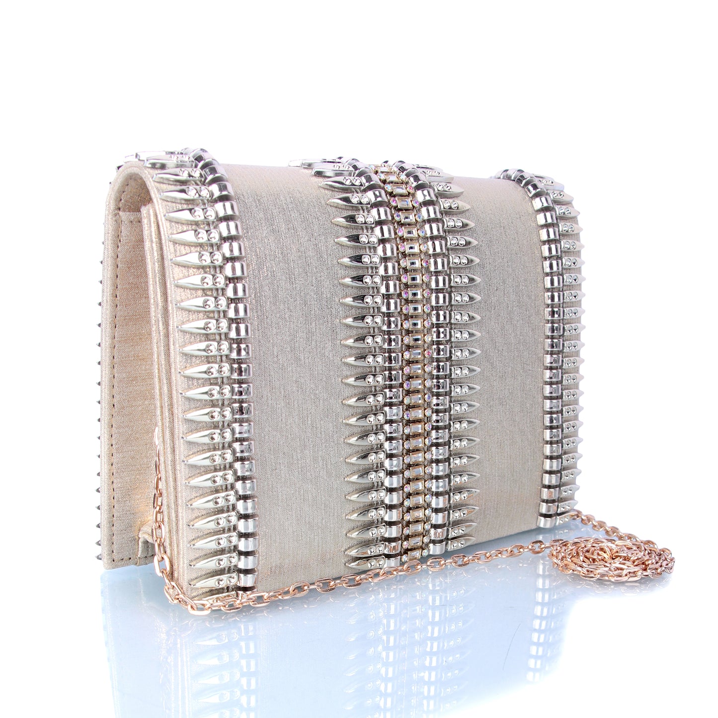 Aliezeah gold bling clutch