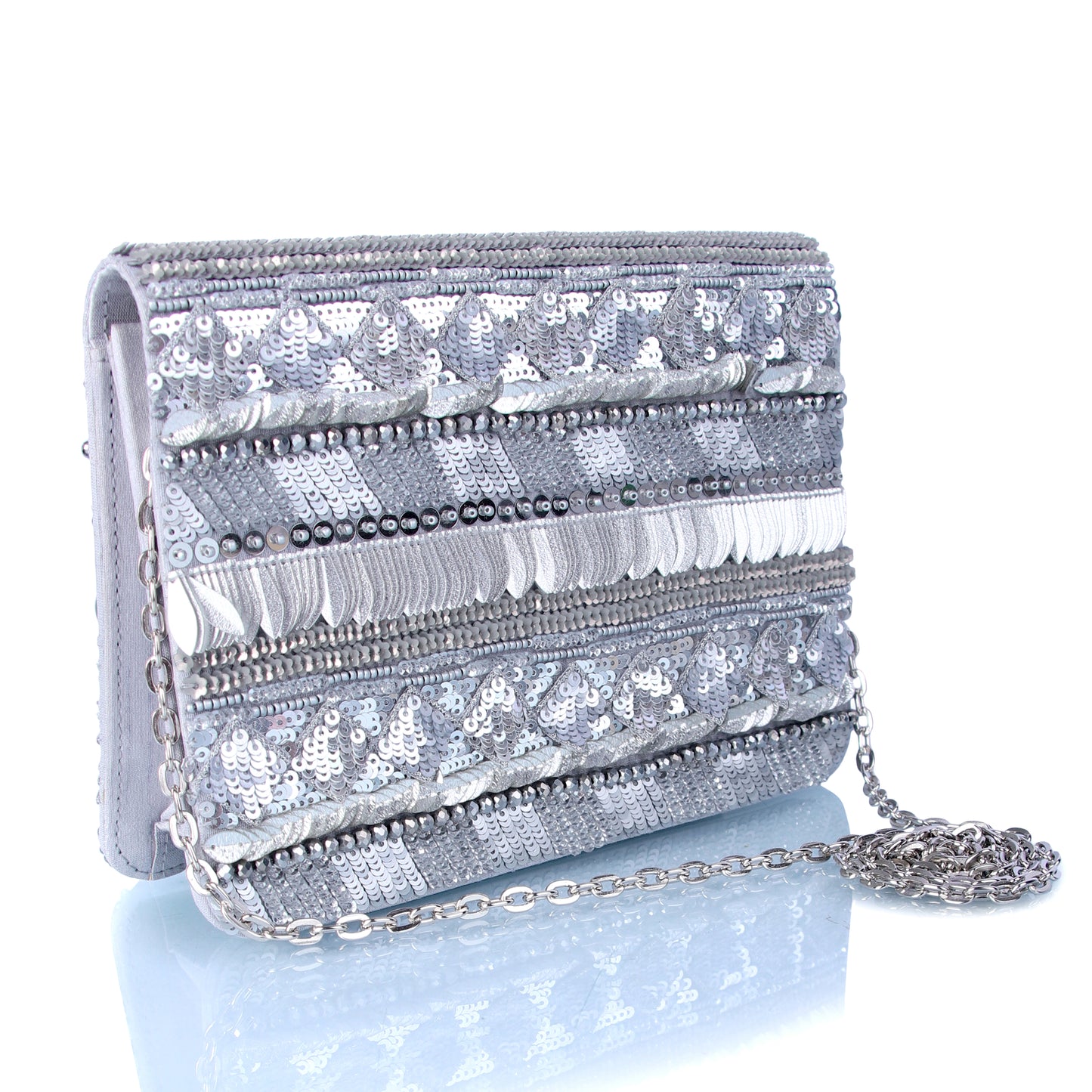 Silver sheesha clutch