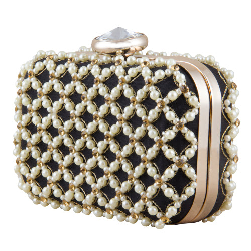 Pearl bead beauty clutch