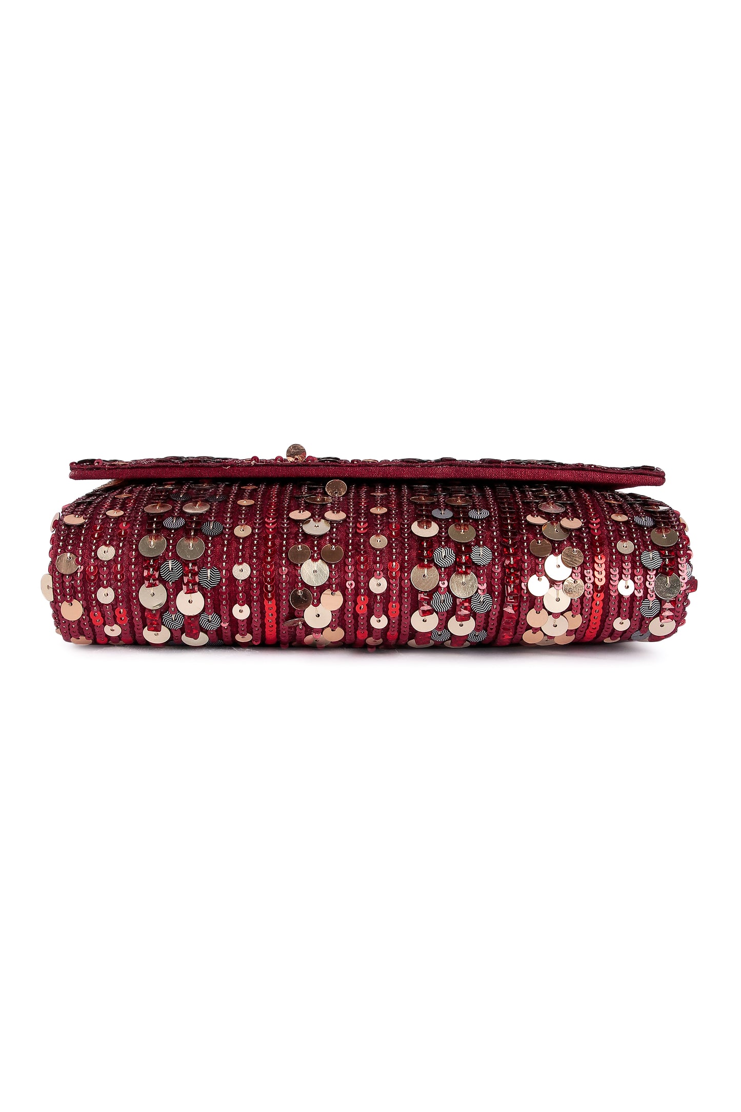 Sarva maroon clutch