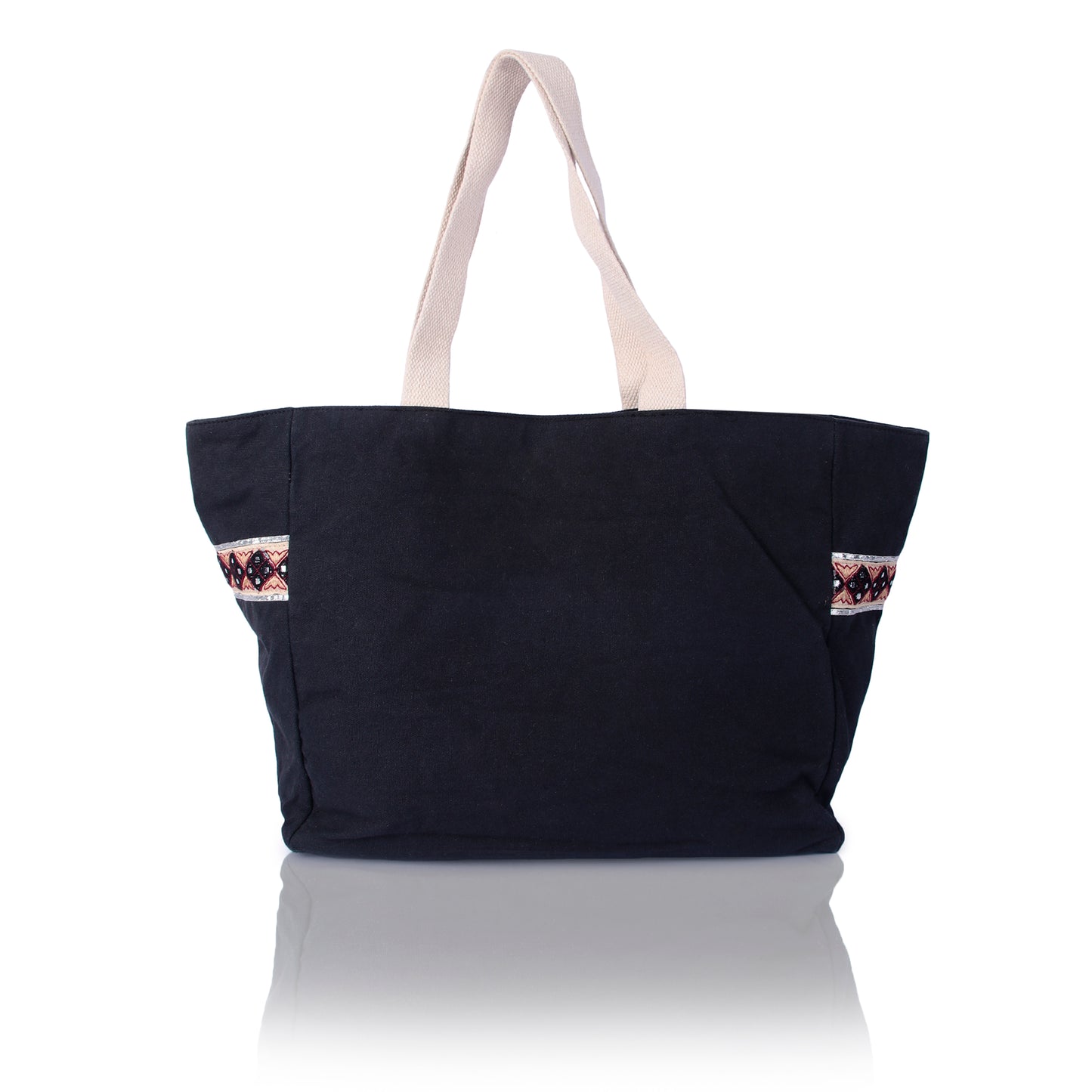 Boho blac tote bag