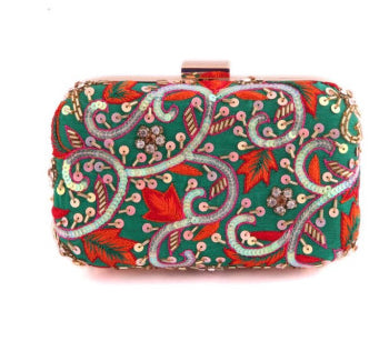 Green gardenia clutch